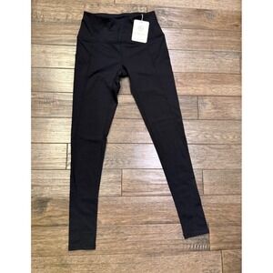 Bubblelime Leggings Women Small Black High Waist Side Pockets Activewear Pants